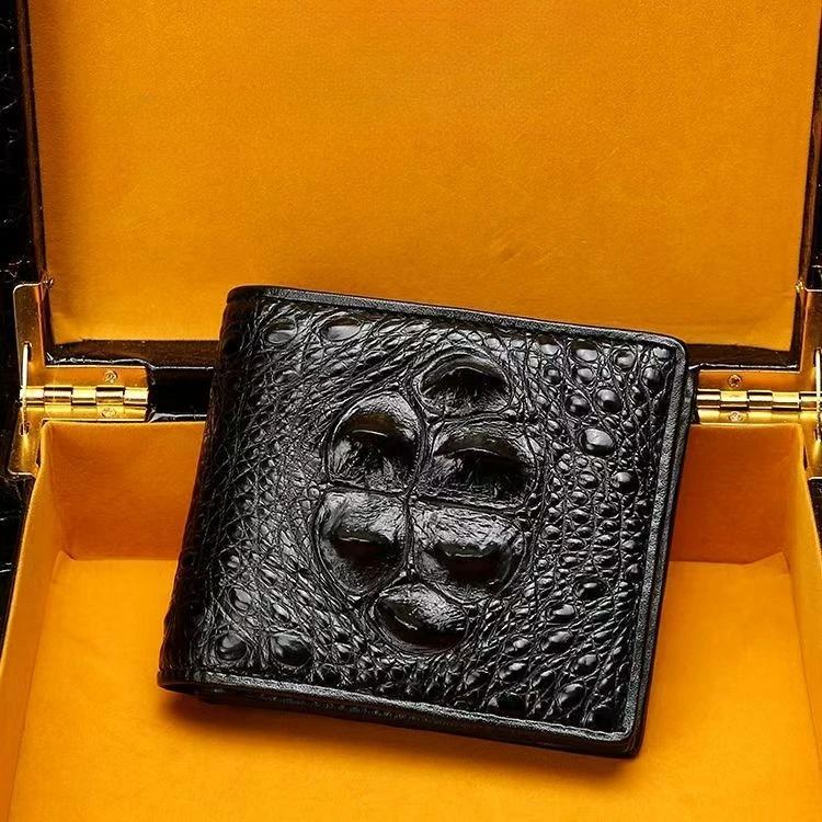 

2026 New Fashion Business Men Alligator Wallets Crocodile Genuine Leather Short Organizer Wallet Brand Luxury Card Holder Purse