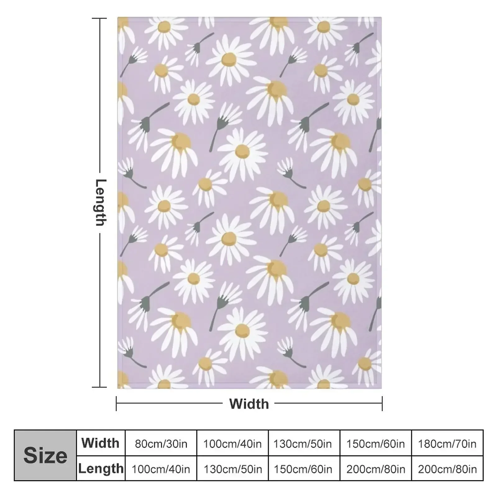white daisies on lavender Throw Blanket Designers Sofa Throw Thin Sofas heavy to sleep Thermal Blankets