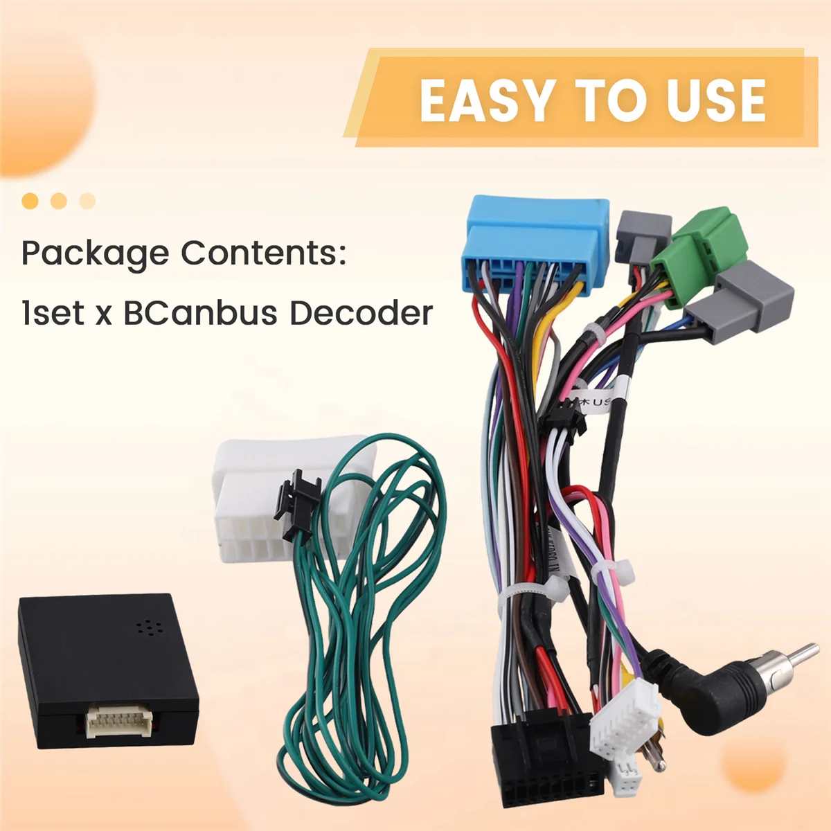 KK-B2-16 Pin Android 2 Din GPS Radio Car Power Connector with Speaker Cable Canbus Box for Suzuki Jimny High Version