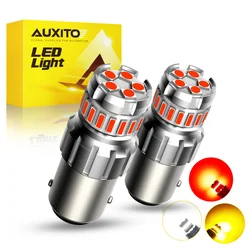 AUXITO 2Pcs P21W BA15S LED Red 1156 7506 BAY15D 1157 P21/5W LED Bulbs Car Lights White Yellow Brake Light Reverse Lamp DRL 12V