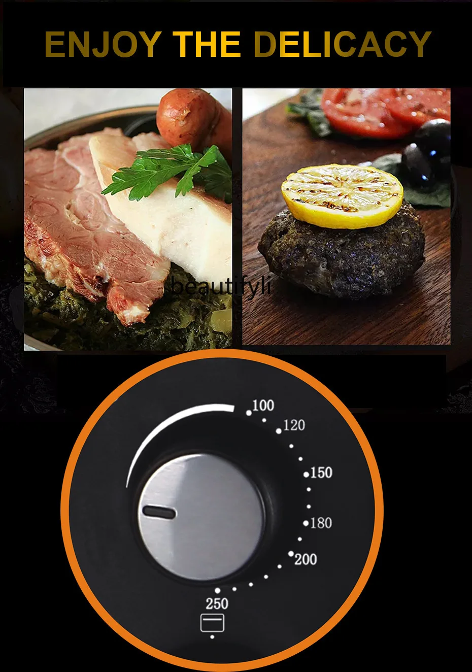 Horno eléctrico, horno pequeño, horno multifunción, horneado completamente automático