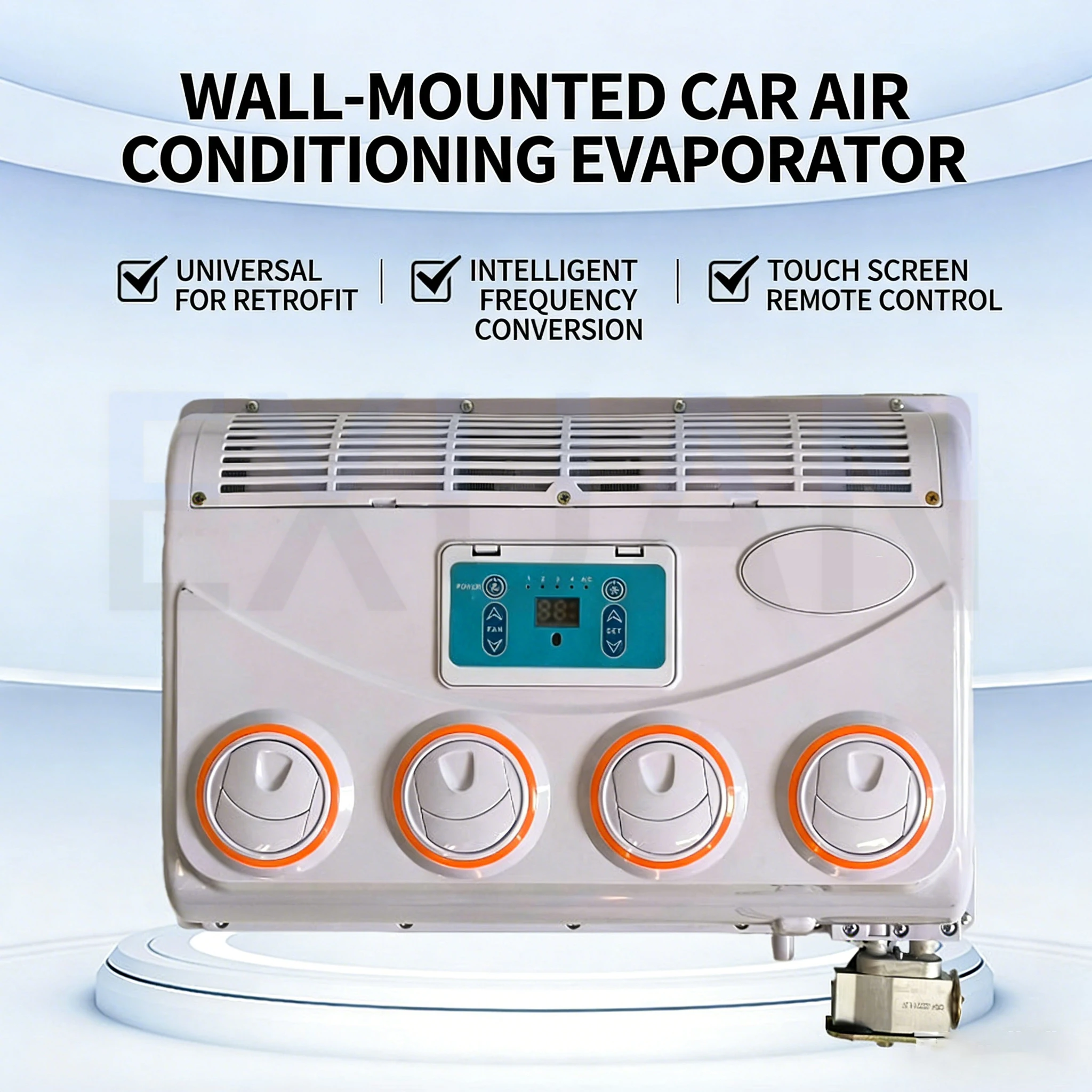 For Caravans Buses Tractor Trucks 12V24V Universal Air Conditioner Evaporator 4-Hole Wall-Mounted DC Automotive Air Conditioning