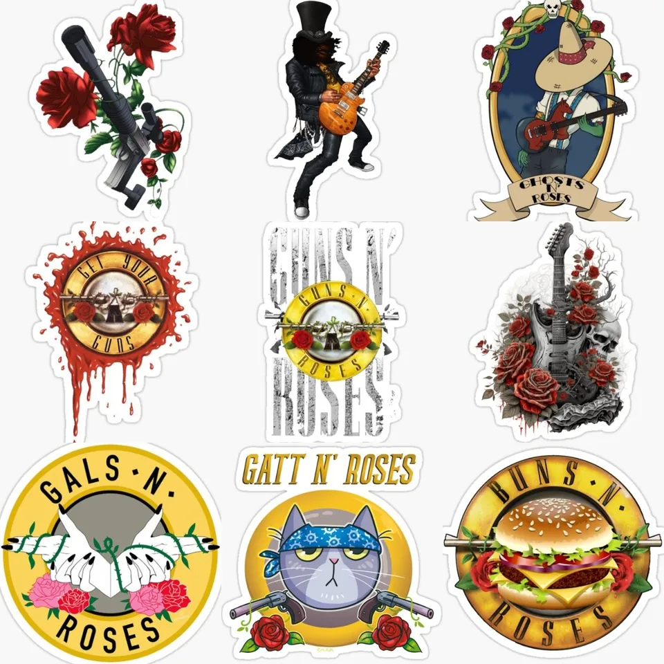 Guns N Roses Rock Band Sticker Motorcycle Wall Room Truck Window