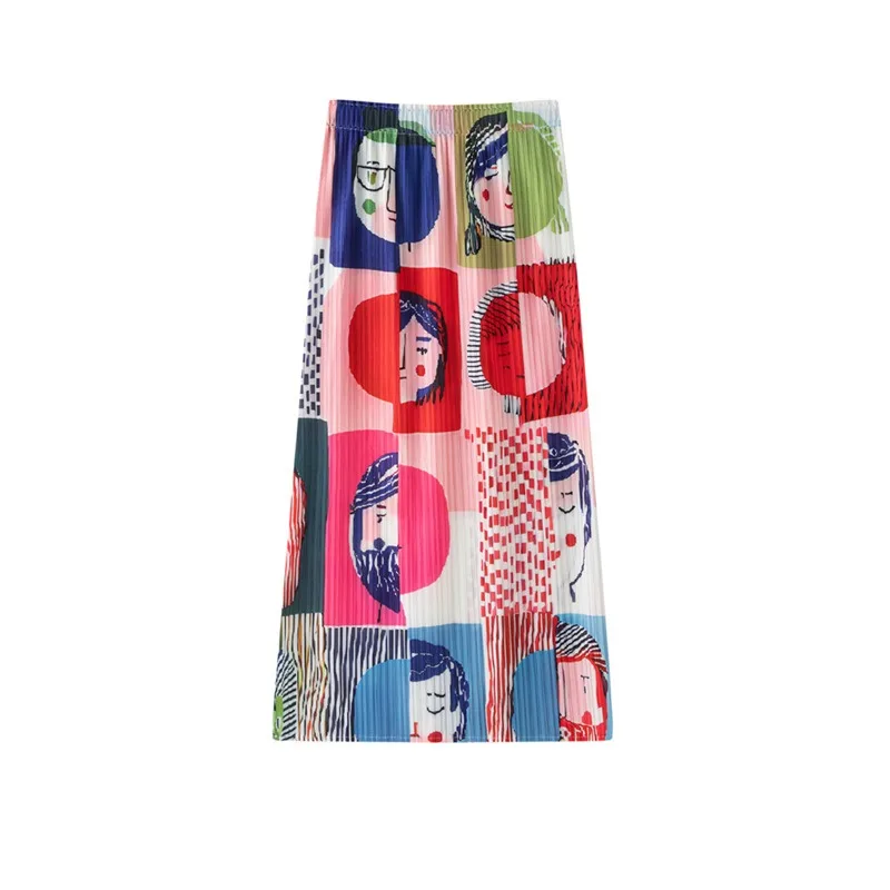 Miyake Pleated Original 2026 Summer High-End Design Pleated Skirt Casual High-Waisted Hip-Hugging Fashion Skirt for Women Pleat