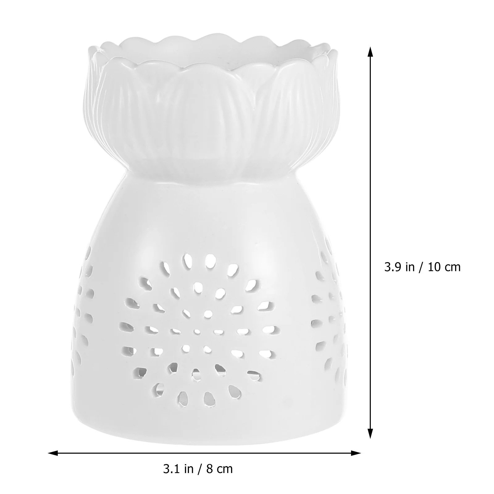 

1Pcs Hollow Design Incense Burner White Porcelain Oil Furnace for Home Fragrance Relaxation Decorative Aroma Stove Elegant