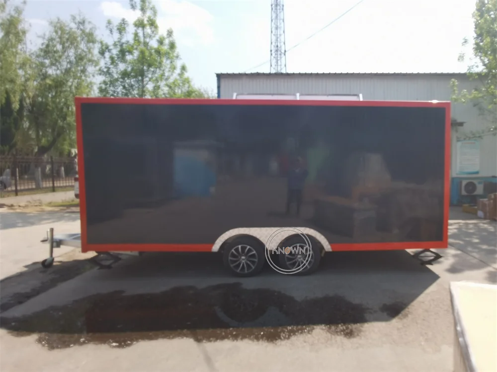 Street Mobile Customized  Fast Food Truck Trailer Fully Catering Equipment Food Cart Kiosk For Sale