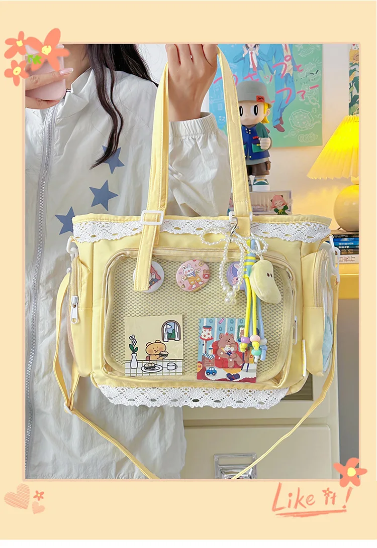 Kawaii Transparent Harajuku Pastel Crossbody Ita Bag