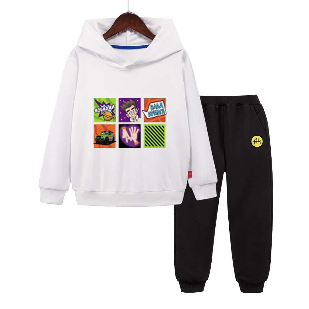 Merch A4 لافا لافا الأطفال هوديي الشارع الشهير 2 قطعة القطن الاطفال ملابس الطفل بلوزات Vlad А4 صبي فتاة الشارع الشهير البلوز
