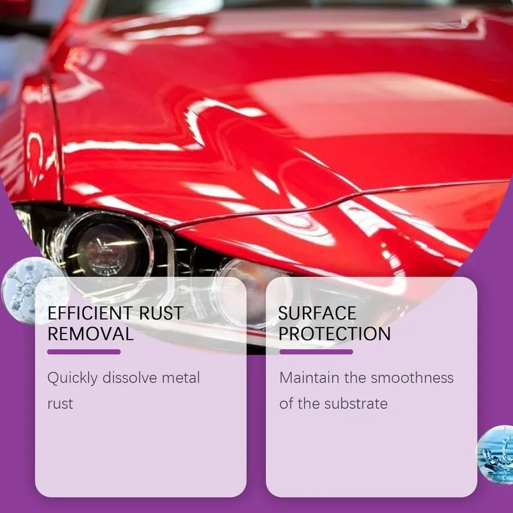 120ml Car Rust Remover Iron Stain Cleaner Shine Detail Spray Scratch Remover Rust Protection Iron Dissolver Metal Polish For
