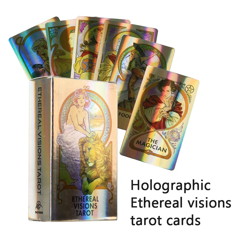 Holographic Rider Waite Tarot Cards Laser Thin Film Divination Fate Forecasting Prophecy Witch Card Games Toys Fortune Teller