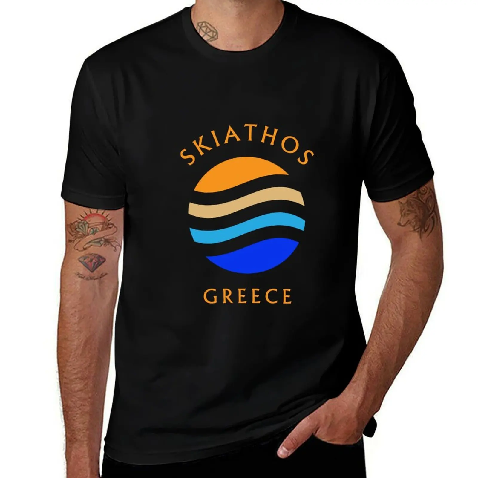 

Skiathos Greece T-Shirt man t shirt cotton high quality man graphic t shirt T-Shirt