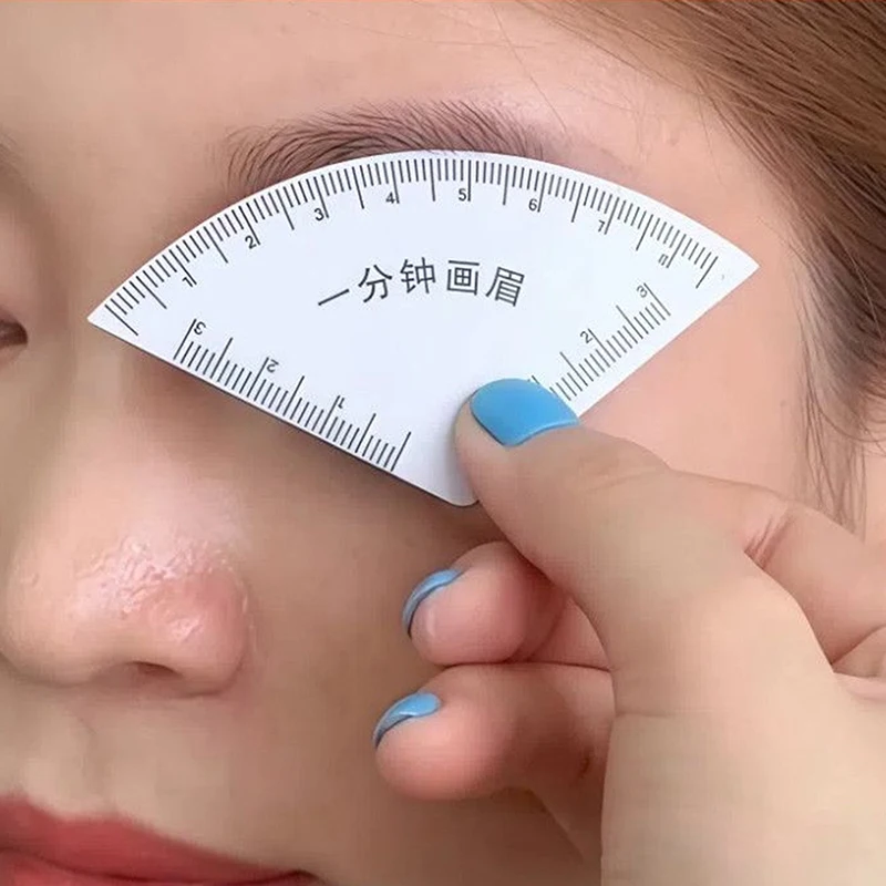 ไม้บรรทัดเขียนคิ้วแบบเร็ว 10 แบบ ทำจากอลูมิเนียมอัลลอยด์ สำหรับไมโครเบลดดิ้ง ทำแผนที่ แต่งทรง แต่งหน้าถาวร คู่มือการวาดคิ้ว ไม้บรรทัดสัก