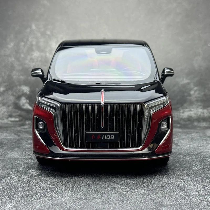 Red Flag HQ9 Alloy Car Model, MPV Collection Display, Tabletop Decoration, Micromodel Hongqi FAW, 1:18