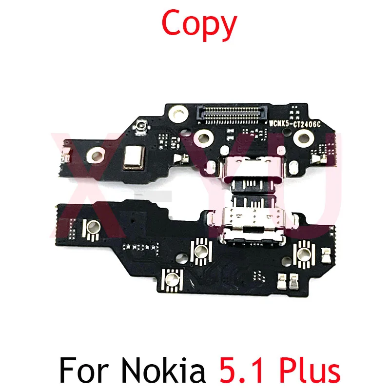 For Nokia 5 / 5.1 / 5.1 Plus / 5.2 / 5.3 / 5.4 USB Charging Port Dock Charge Plug Connector Microphone Board Flex Cable