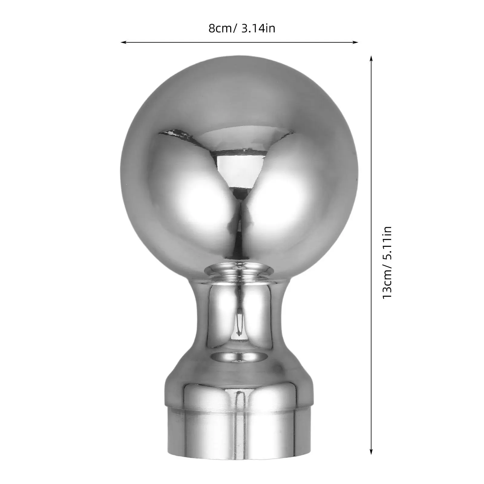 Elegant Cast-Like Stainless Steel Handrail Post Ball for Stair Railings Deck Fencing Guardrail Outdoor Flagpole Finial Fence