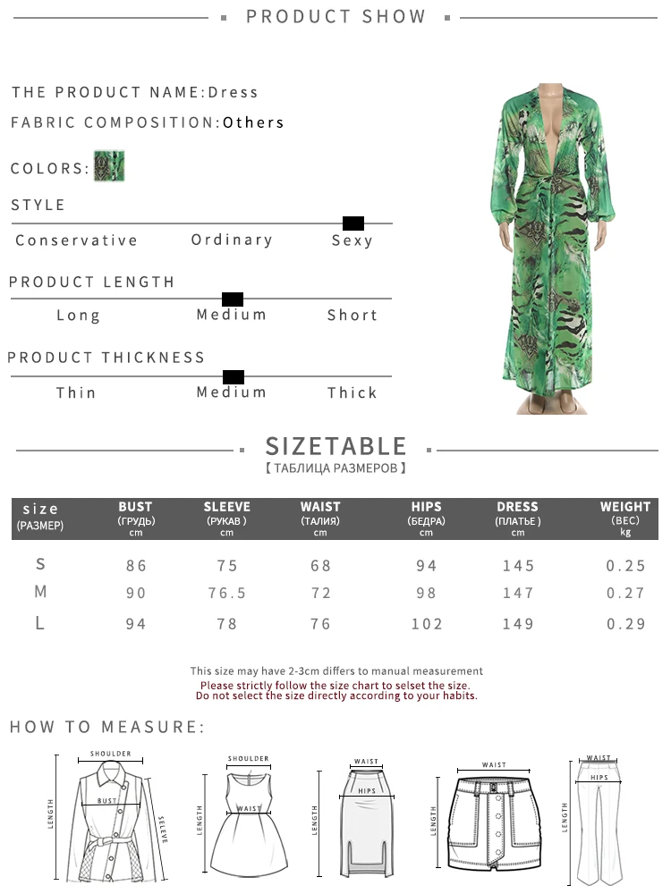 Kliou Sexy rückenfreies langes Kleid für Damen, Tiger-Streifen-Print, tiefer V-Ausschnitt, Laternenärmel, Urlaub, Strandparty, eleganter Stil, Vestidos – Detail 1