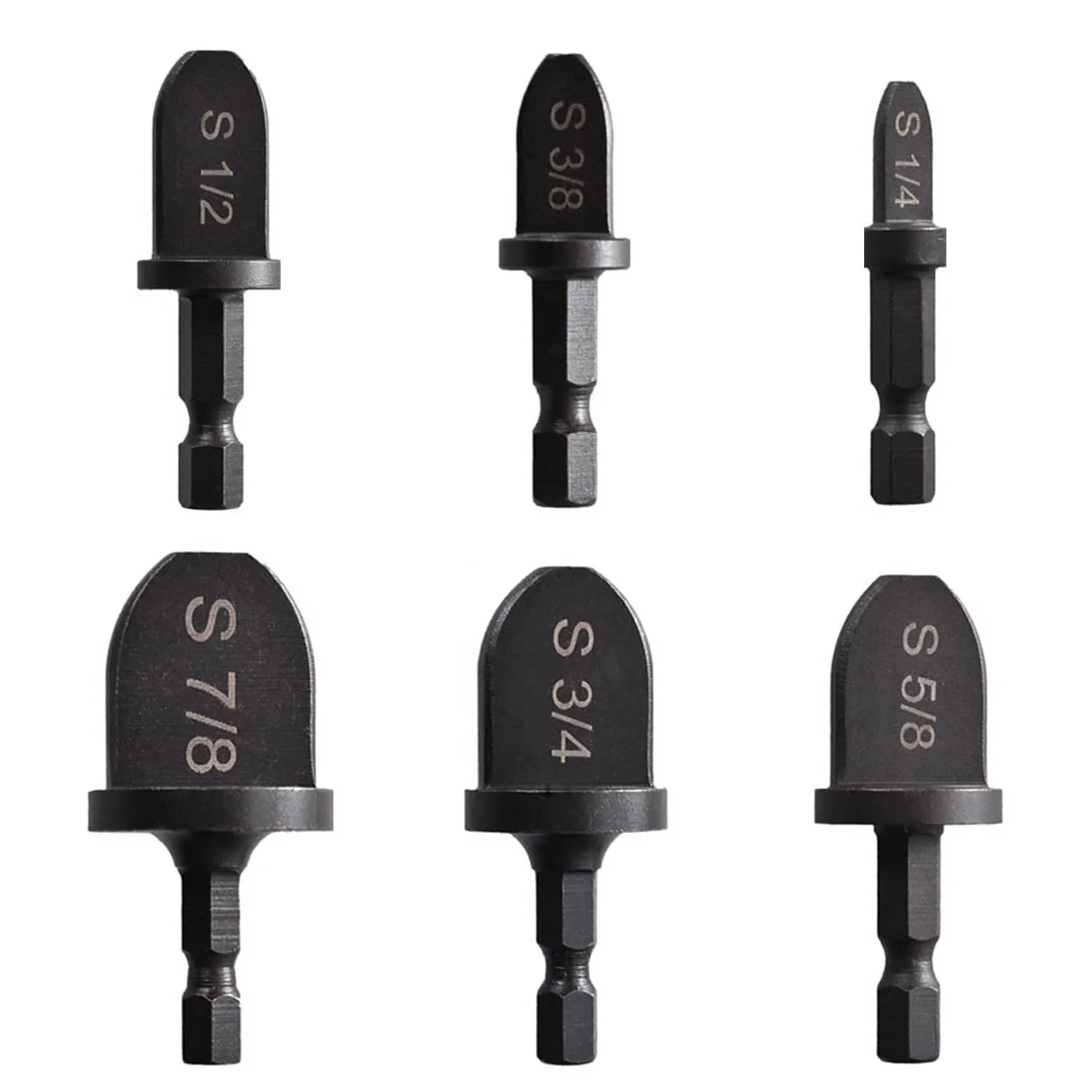 6PCS Tube Swaging Tool Drill Bit Set 1/4 Prevents The Bit From Slipping In The Chuck for 1/4