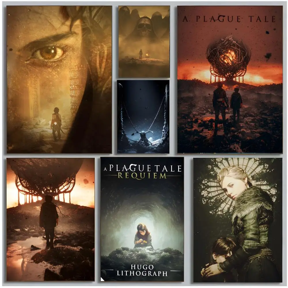 Adventurous Action Game A-A Plague Tale Requiem Poster Modern Wall Art Bedroom Living Room Print Unframed