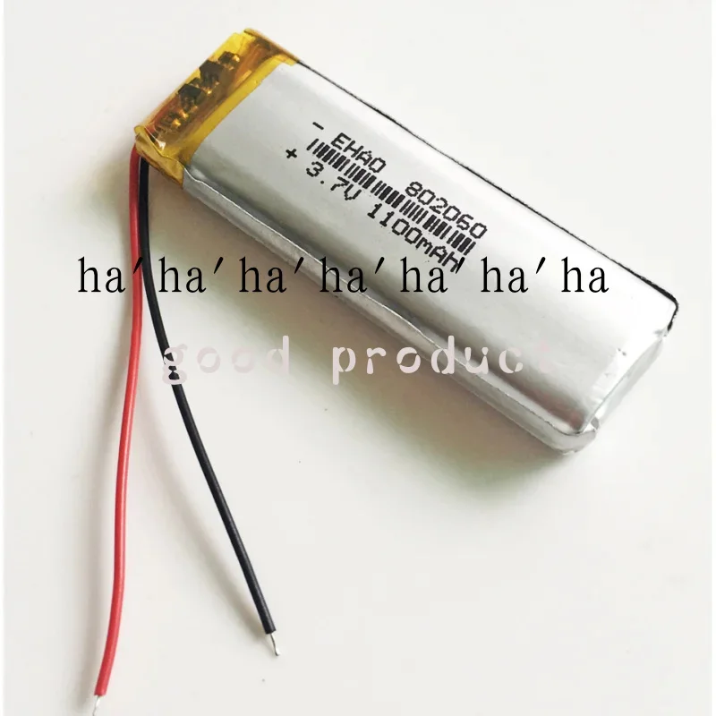 3.7V 1100mAh LiPo Polymer Rechargeable Battery For GPS MP3 DVD Headphone 802060