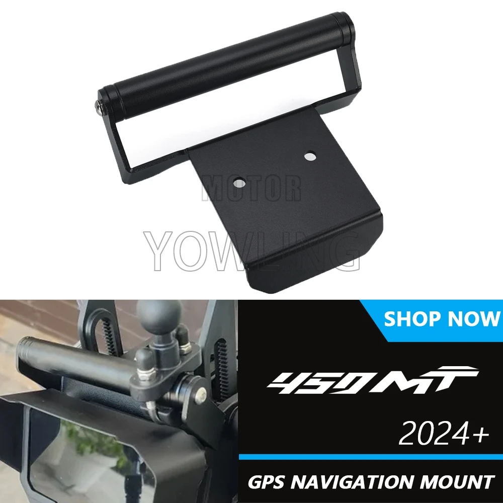 

Motorcycle Accessories 450MT 2026 Cellphone Stand Navigation Bracket GPS Navigation Extension Bar For CFMOTO 450 MT 2024 2025