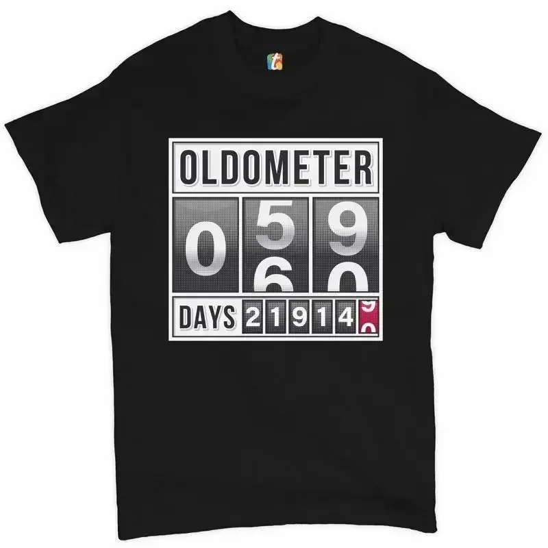 Oldometer 5960 T-Shirt „Old Lives Matter“ Lustiges Odometer 60 AF Herren-T-Shirt