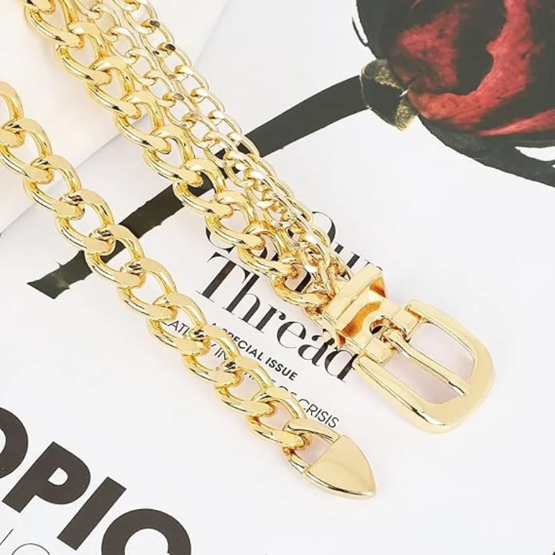 Modischer, minimalistischer und vielseitiger Accessoire-Gürtel, einlagige Kette, Taillengürtel, Retro und vielseitige Taillenkette für Damen – Detail 4