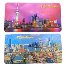 China Shanghai Fridge Magnets Oriental Pearl TV Tower Travelling Souvenirs The Bund Lujiazui Fridge Stickers Wedding Gifts
