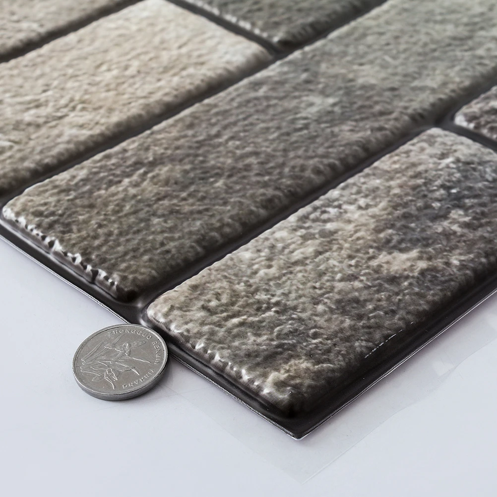 

30X30Cm Self-Adhesive Wall Tile 3D Brick Pattern Waterproof Plastic Removable Backsplash For Kitchen Bathroom Living Room