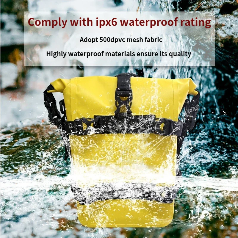 Motorcycle Waterproof Dry Bag, Multifunctional Outdoor Motorbike Saddle Bag, Scratch-Resistant Rainproof Crash Bar Bag for Trave
