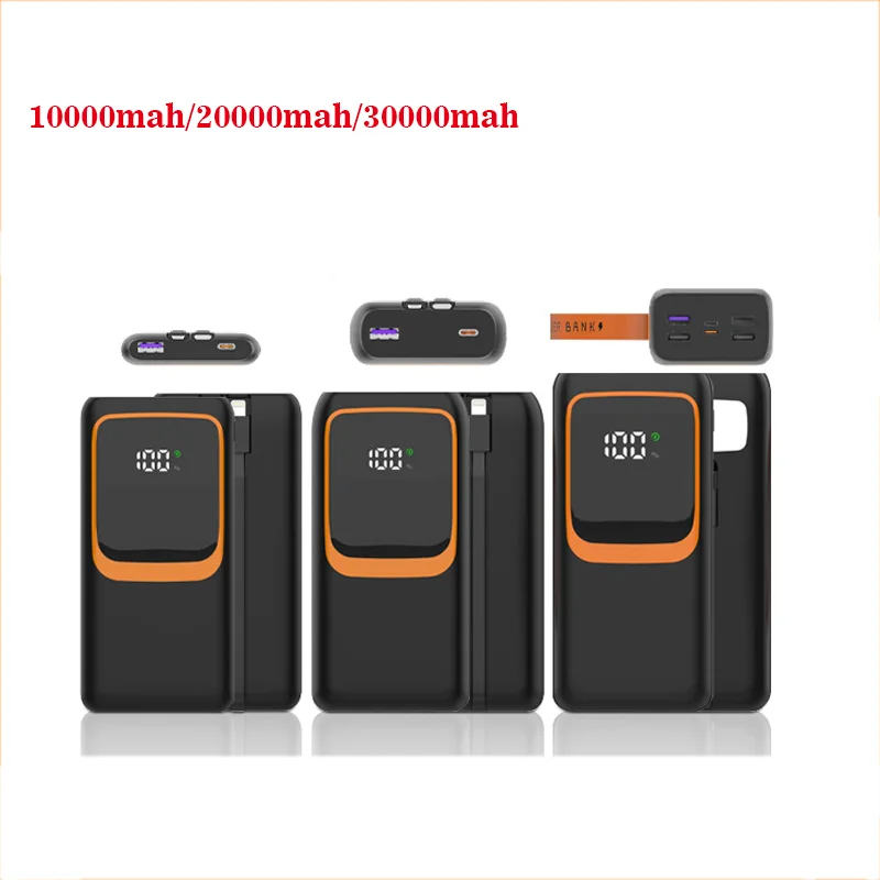 Портативное зарядное устройство 20000 мАч PD20W, быстрая зарядка 10000 мАч/30000 мАч, портативное зарядное устройство большой емкости, внешний аккумулятор USB C для iPhone, Xiaomi
