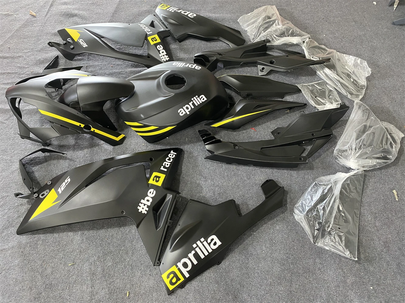 Motorcycle Fairings Kit for Aprilia RS 125 2006 2007 2008 2009 2010 2011 Bodywork Set RS125 06-11 Injection Matte Black