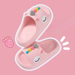 Pantofole per bambini per ragazze Cartoon Cute Unicorn pantofole per bambini Princess Shoe Kids Shoe for Girl Beathable Summer Beach Shoe