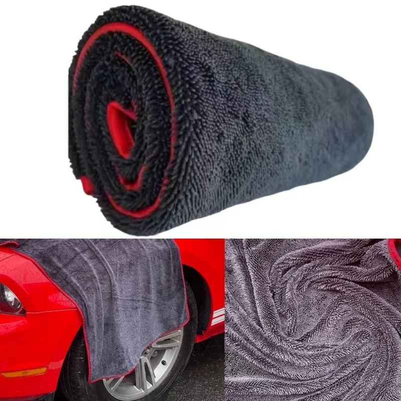Ultra Absorbent Car Towel 500GSM Microfiber Drying Towel - Ultra Absorbent Thickened Technology with Twist Ring Design
