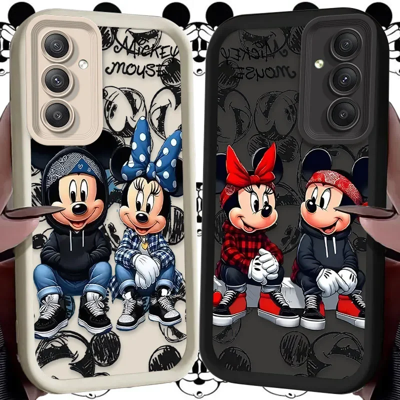 Case for Samsung Galaxy A35 A55 A15 A25 A16 A06 A05 A05S A24 A13 A23 A12 A22 A32 A52 A71 A51 4G Disney Mickey Minnie Back Covers