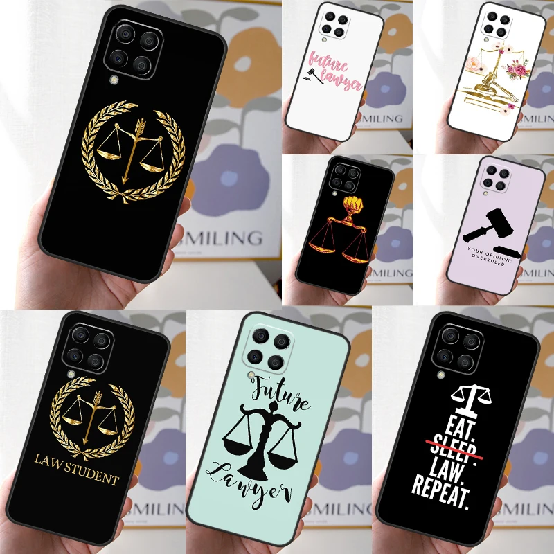 Lawyer Judge Pattern Art For Samsung Galaxy M55 M15 M13 M23 M33 M53 M20 M21 M51 M12 M32 M52 M34 M54 M31s M30s Case