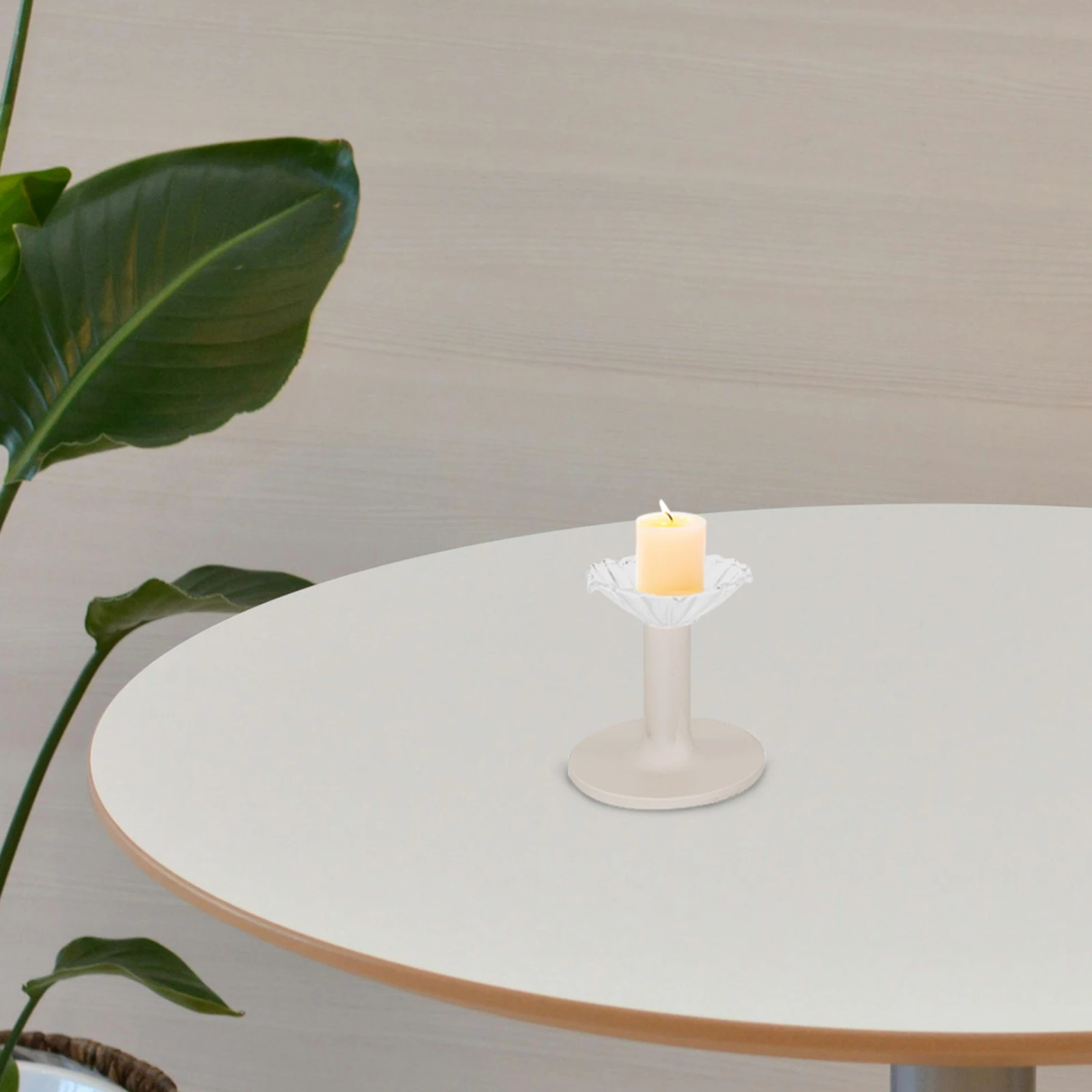 

12Pcs Round Drip Protectors Wax Catcher Tray for Taper Candles Protects Tables in Home Hotel Dining Room