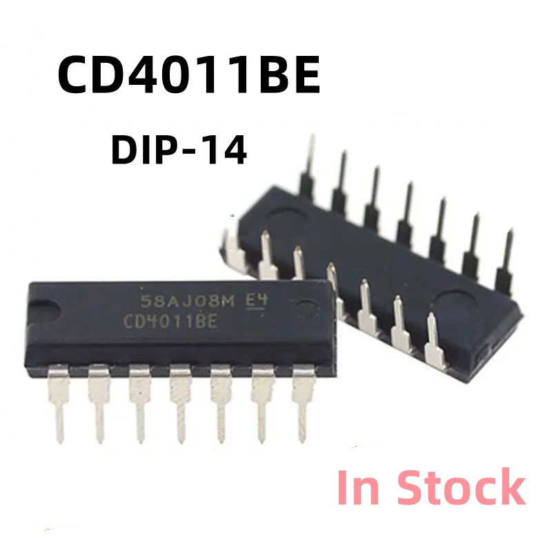 10PCS/LOT CD4011BE CD4011 DIP-14 Logic - Gate and Inverter Original New In Stock