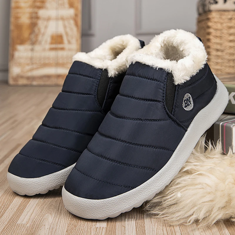 Waterproof Women Shoes Sneakers Winter 2025 Flat Shoes For Women Slip On Platform Sneakers Thick Fur Loafers Mujer Shoes Woman