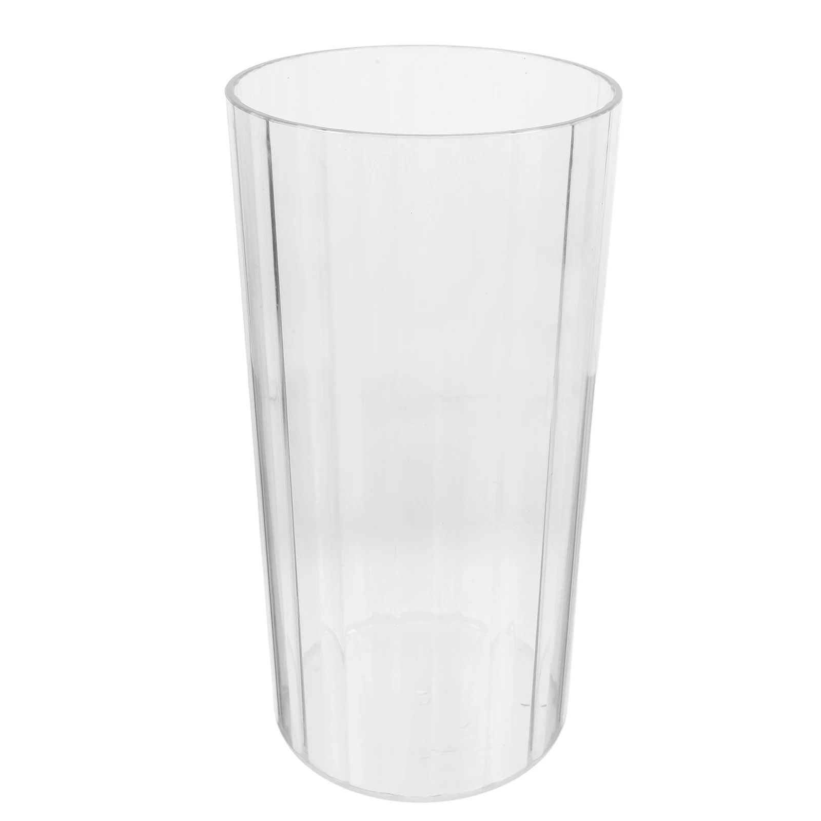 

Modern Transparent Pet Cylinder Vase Fluted Unbreakable Hydroponic Flower Vase Minimalist Wedding Centerpiece Home Decor