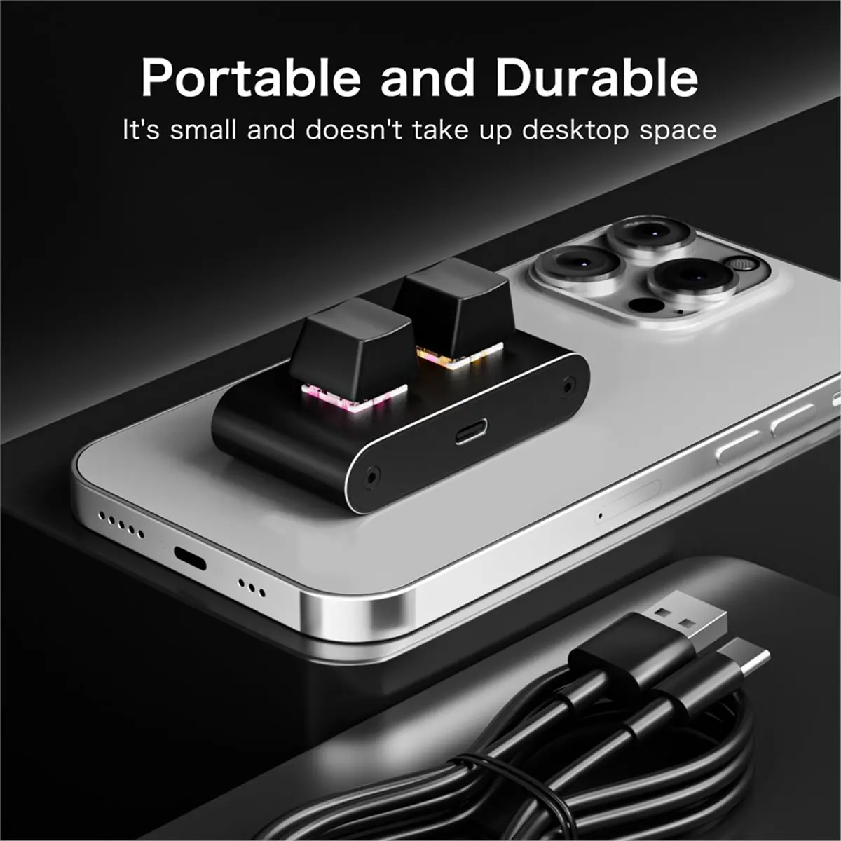 NEW FACTORY~2-Key Customizable Numeric Keypad USB Wired Keyboard Shortcut Keys: Copy, Paste, Enter Key, Answer Button