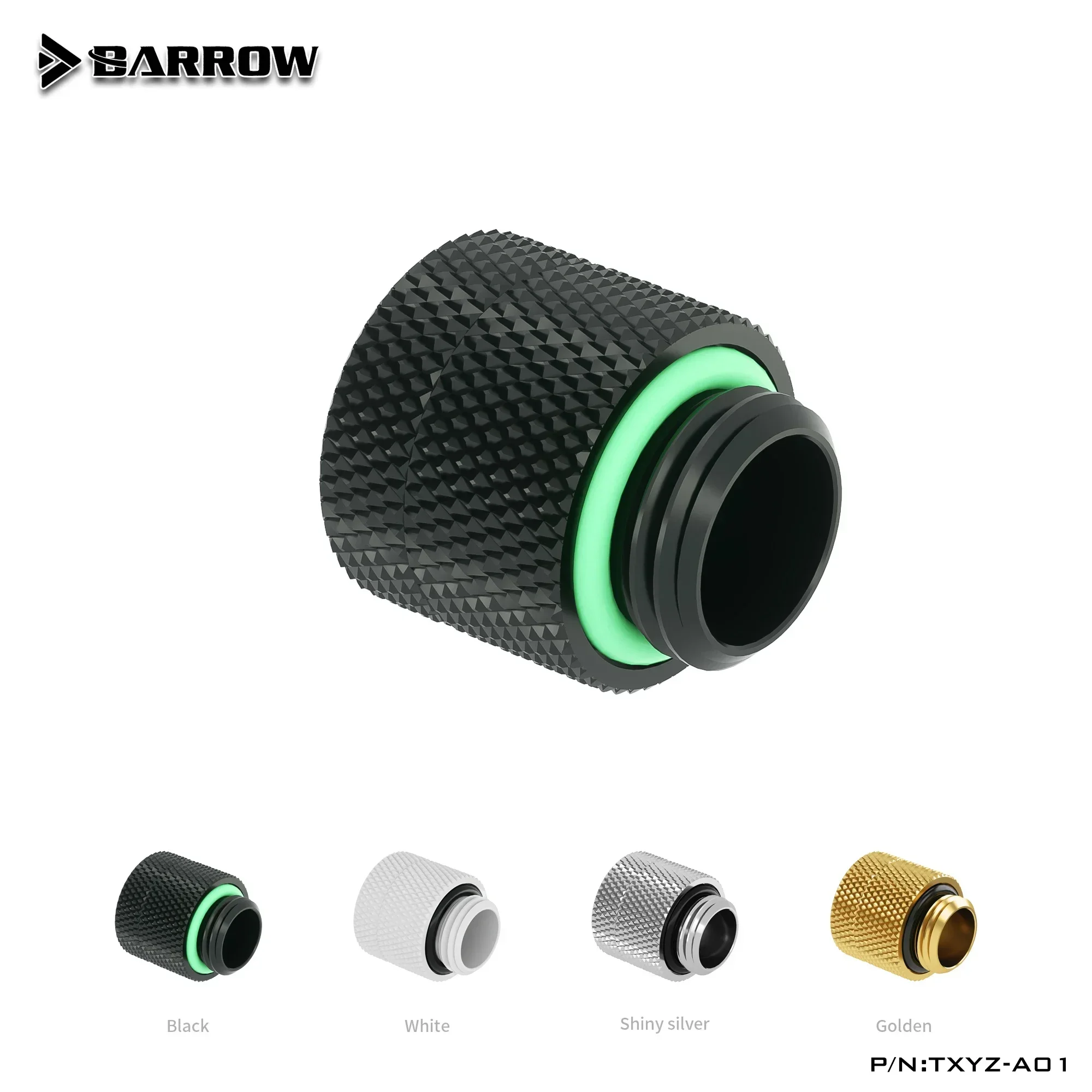 Barrow TXYZ-A01 360° Rotatable Extender Fitting 14mm Anti-Twist Adapter (Male to Female) For Computer Water Cooling