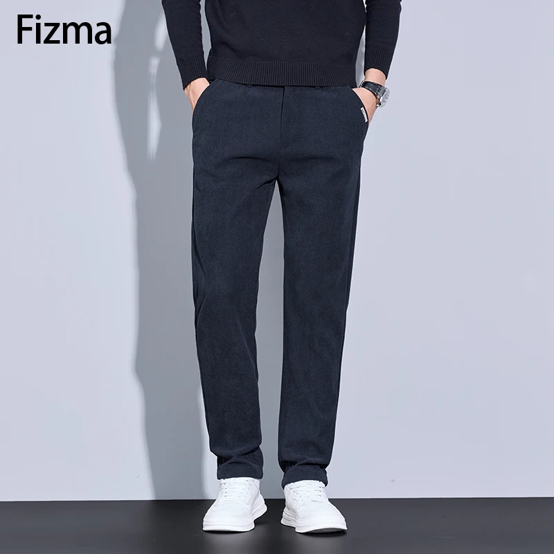 Fizma-Pantalon de golf élastique pour homme, pantalon baggy décontracté, monochrome, polyvalent, vêtements FJMens, haute qualité, mode d'affaires, automne