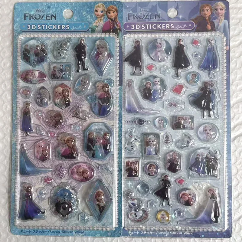 

Наклейка Disney Elsa 3D с объемным рельефом, милые мультяшные стикеры Stitch, ручная работа, для ноутбуков, телефонов, скрапбукинга, подарок для девочек, игрушка