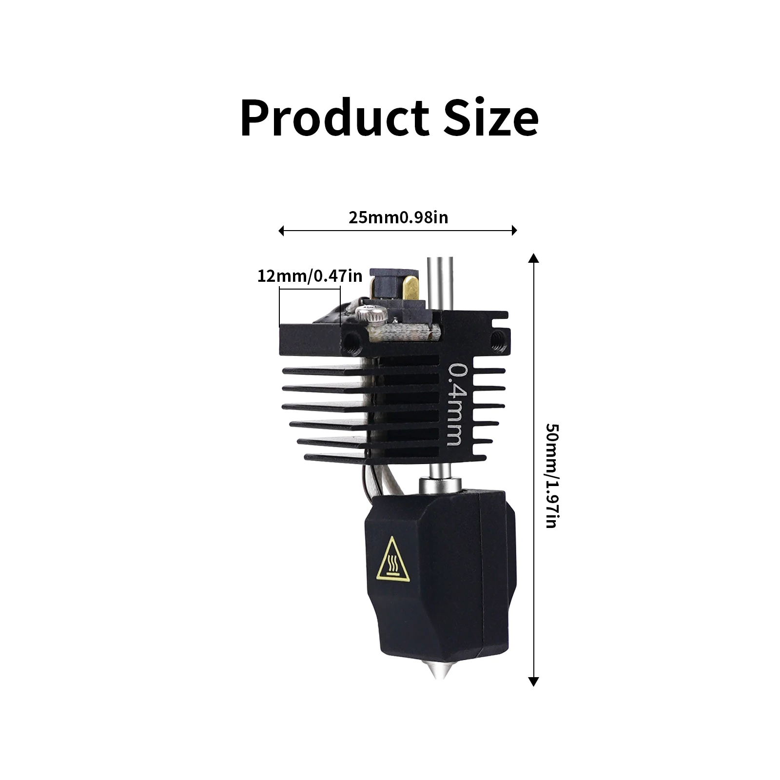 3D Printing Accessory Hotend Nozzle for FLASHFORGE Creator 5/Creator 5 Pro Nozzle C5 Hotend Hardened Steel Kit 0.2/0.4/0.6/0.8mm