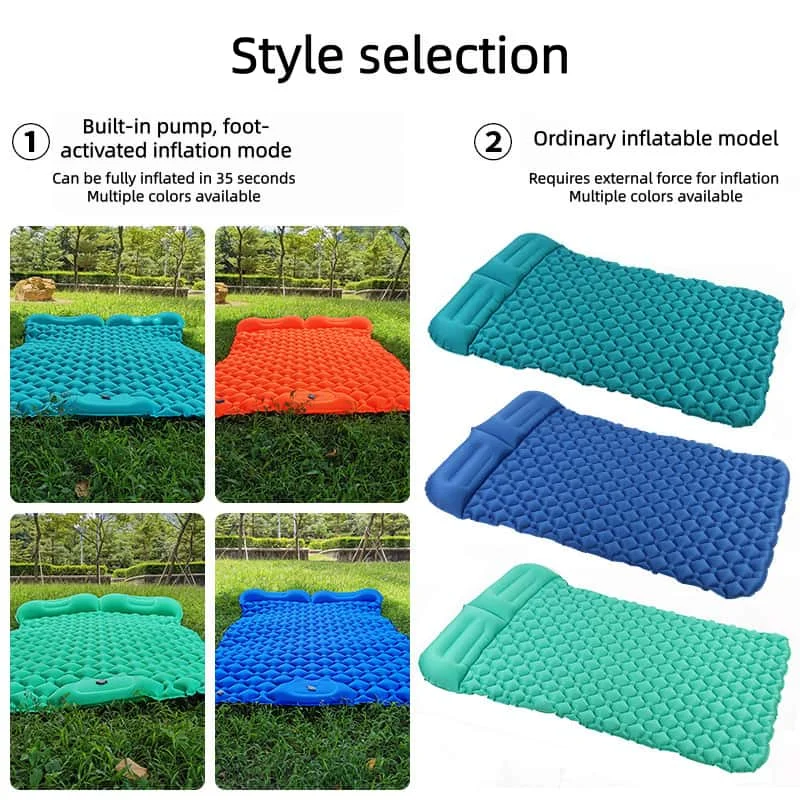 المحمولة نفخ مرتبة هوائية سرير التخييم في الهواء الطلق وسادة النوم طوي سرير الضيوف مقاوم للماء دائم مريح السفر قيلولة