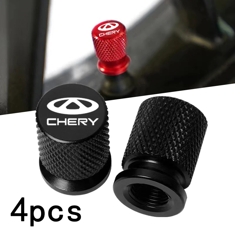 For Chery Tiggo 2 3 4 5 6 7 8 3X 5X Pro T11 5X Accessories 4pcs Car Wheel Tire Valve Caps Tyre Stem Covers Airdust Waterproof