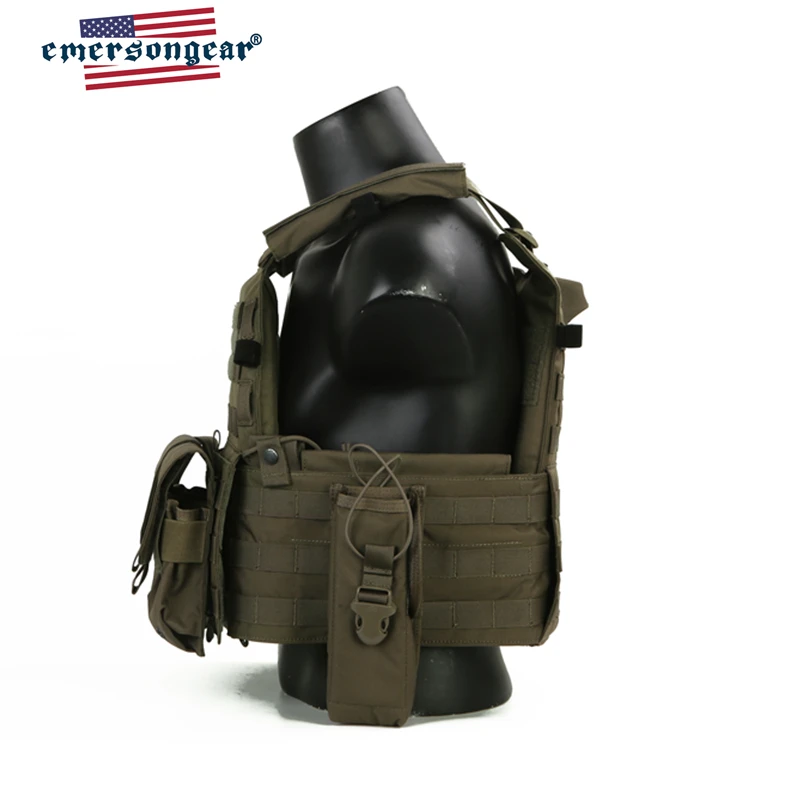 Emersongear LBT6094A estilo táctico chaleco placa portador W 3 bolsas 762 5,56 Airsoft, militar, armada Gear Ranger verde armadura chaleco