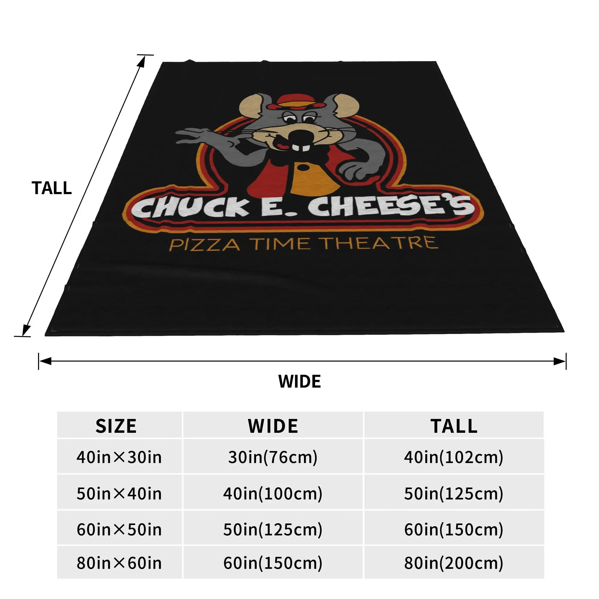 Chuck E Cheese Blankets Lightweight Fleece Sofa Throw Blanket for Home Bedroom Office Throws Bedspread Quilt