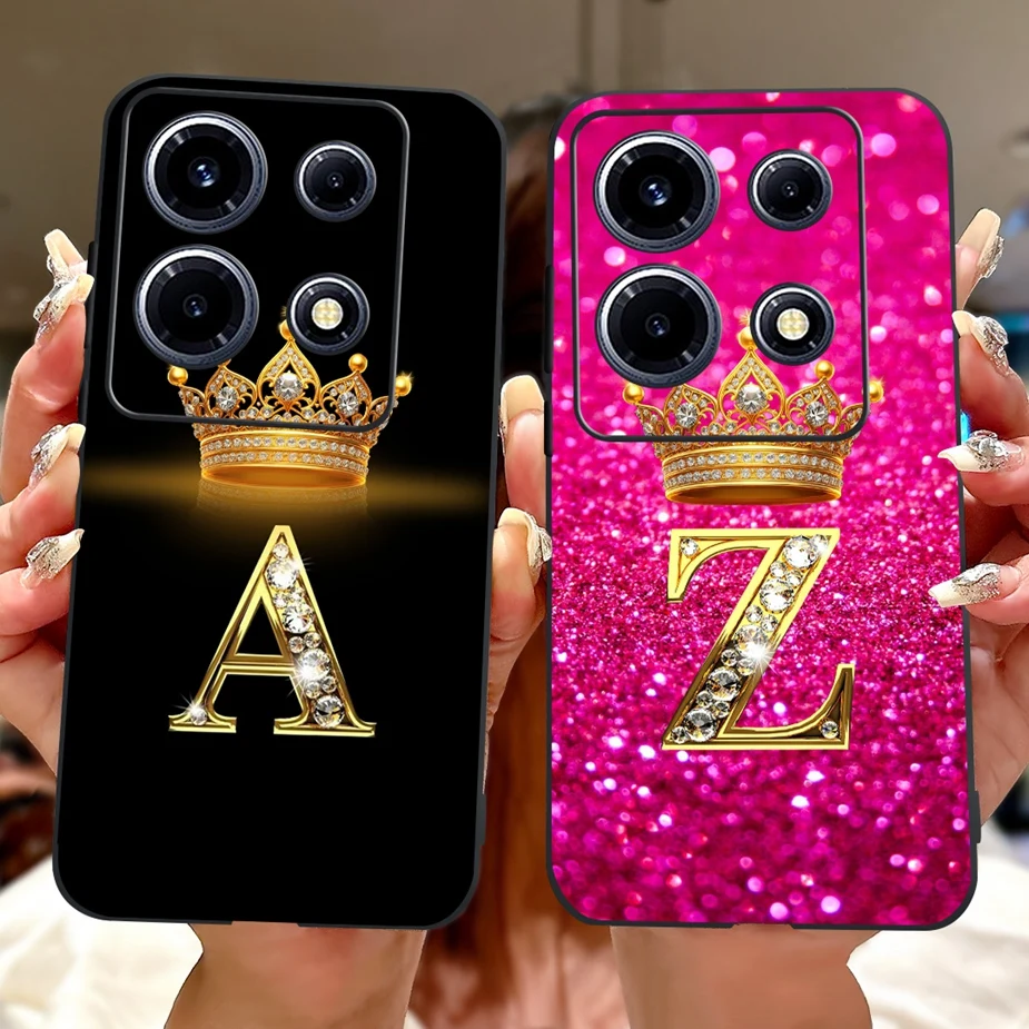 For Infinix Note 30 Pro Case Note 30 VIP X6710 New Crown Letters Cover Soft Silicone Case For Infinix Note 30i Note30 VIP Fundas