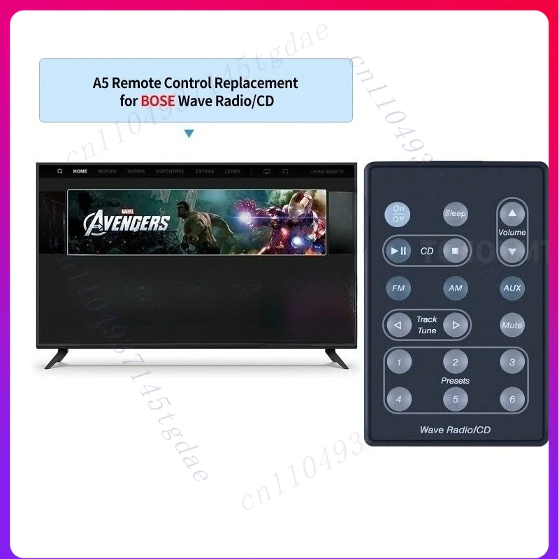

2Pcs for Bose Wave Radio/CD Remote Control AWRC-1G AWRC-1W AWRC-1P AWRC1P-